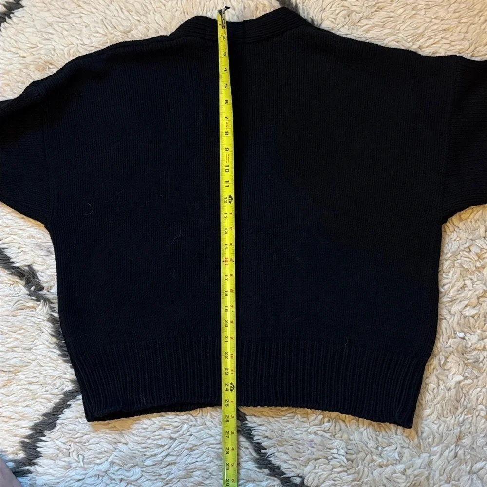 Black Cardigan Sweater with Pockets
